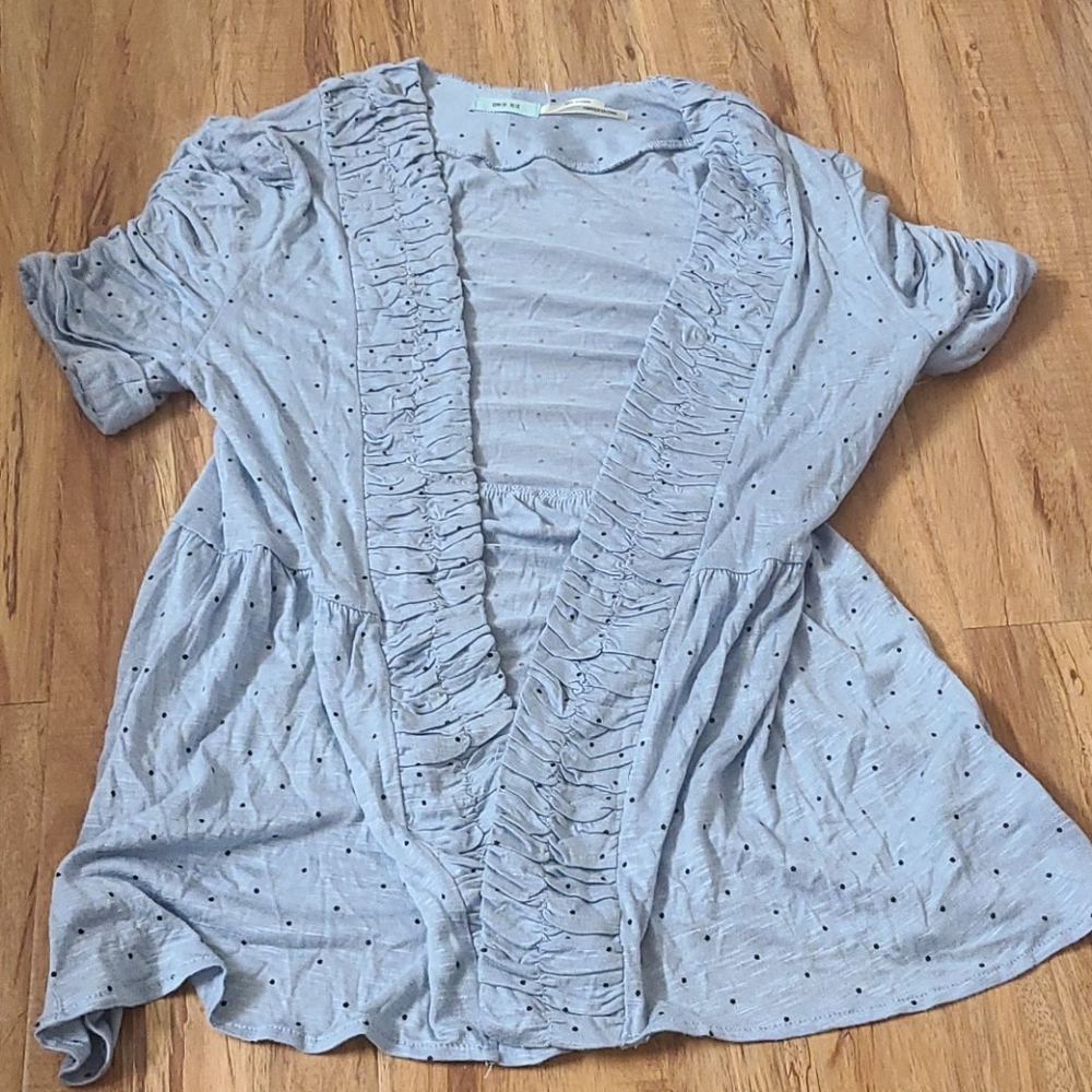 Kimchi Blue Polka Dot Blue Cardigan Size S